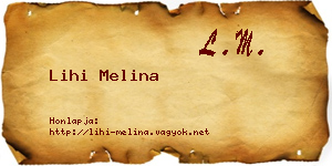 Lihi Melina névjegykártya